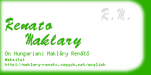 renato maklary business card