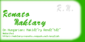 renato maklary business card